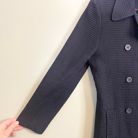 Kenneth Cole Men's Gray Double Breasted Long Sleeve Pea Coat Jacket Medium - Picture 7 of 15